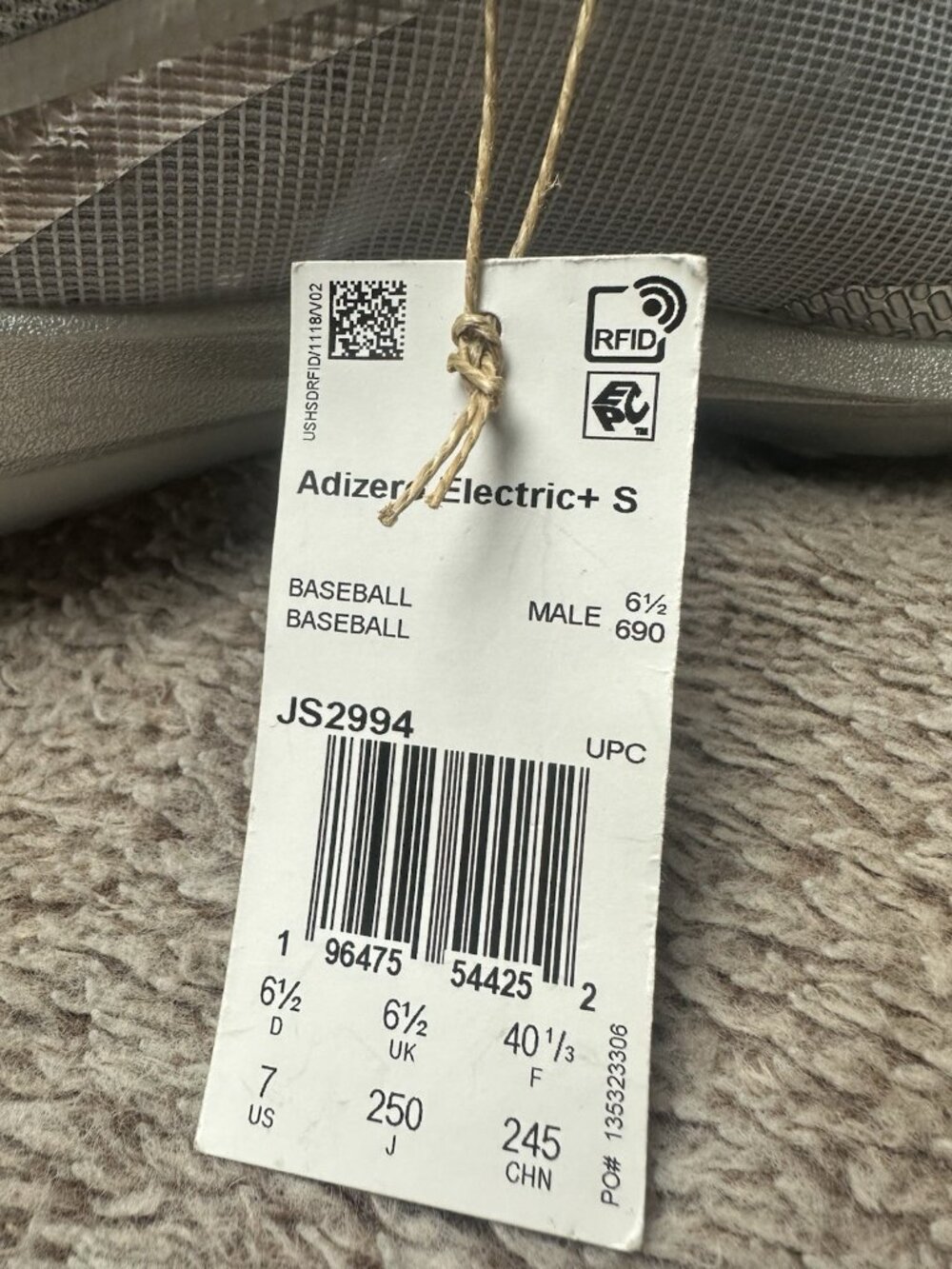 Adidas Adizero Electric+ Silver Speed Pack Metal Baseball Cleat JS2994 SZ 7 NWOB - Picture 9 of 15